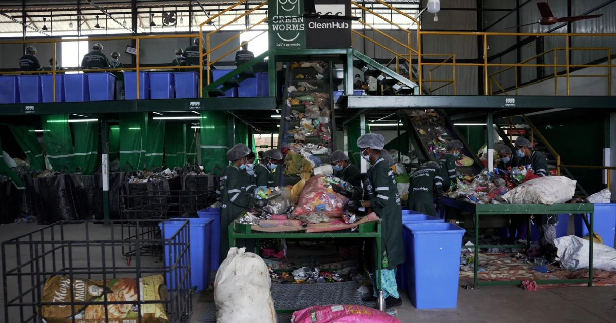 person working on plastic removal