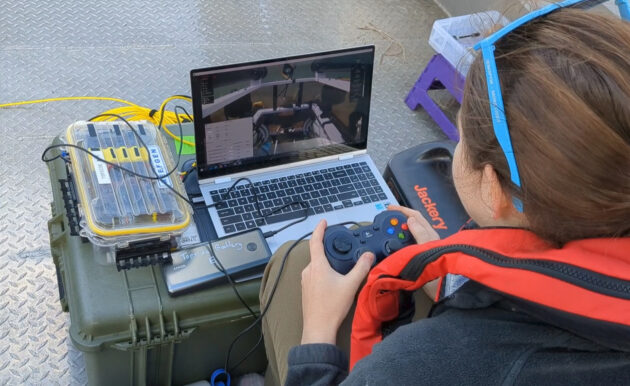 person working on plastic removal